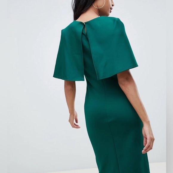 Club L London Green Cape Dress - Picture 3 of 16